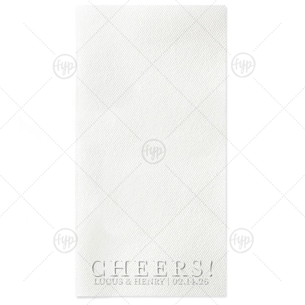 Cheers Embossed Napkin Paper Guest Towel (Foil)