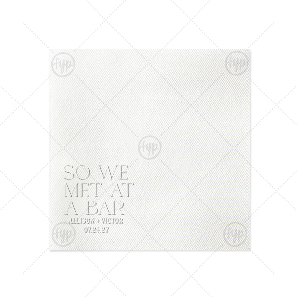 Embossed Meet Cute Napkin Luncheon Napkin (Foil)