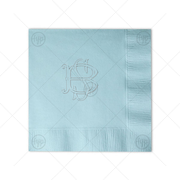Embossed Monogram Napkin Luncheon Napkin (Foil)