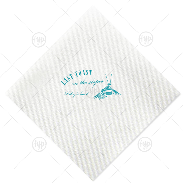 Last Toast on the Slopes Napkin Luncheon Napkin (Foil)
