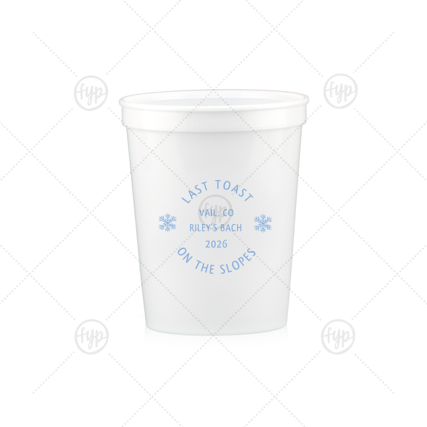 Last Toast on the Slopes Cup 16-oz. Stadium Cup (Ink)