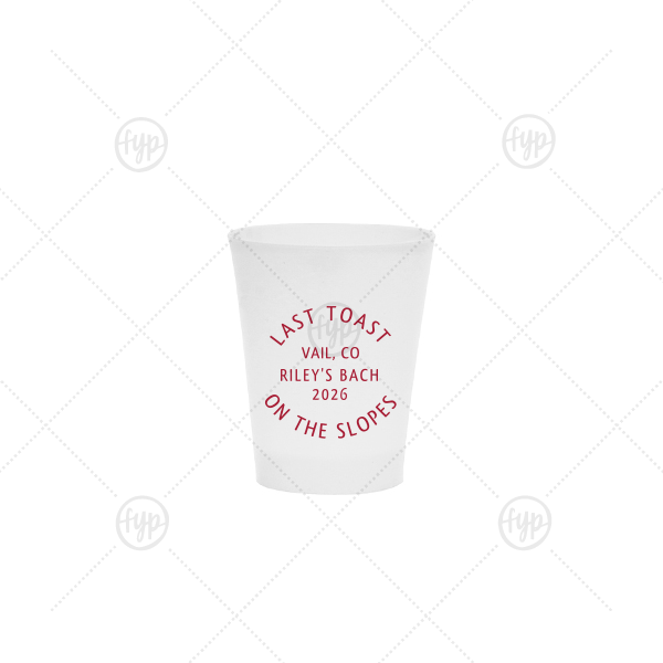 Last Toast on the Slopes Shot Glass 2-oz. Shot Glass (Ink)