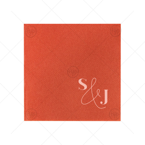 Bold & Modern Initials Napkin Cocktail Napkin (Foil)