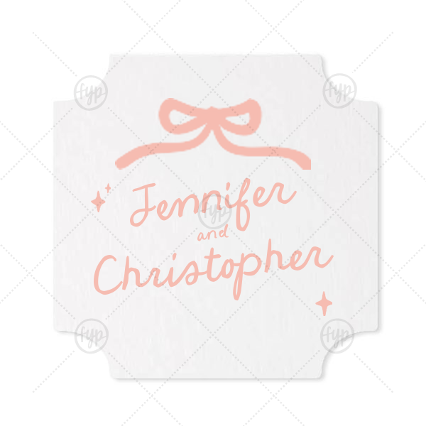 Hand-drawn Twinkle & Bow Coaster Modern Coaster (Foil)