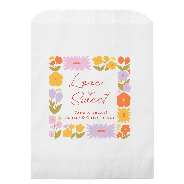 Flower Garden Border Photo Cookie Bag Cookie Bag (Photo)