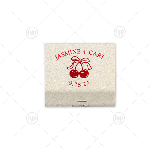 Cherry Bow Names Matchbook 30-Strike Matchbook (Foil)
