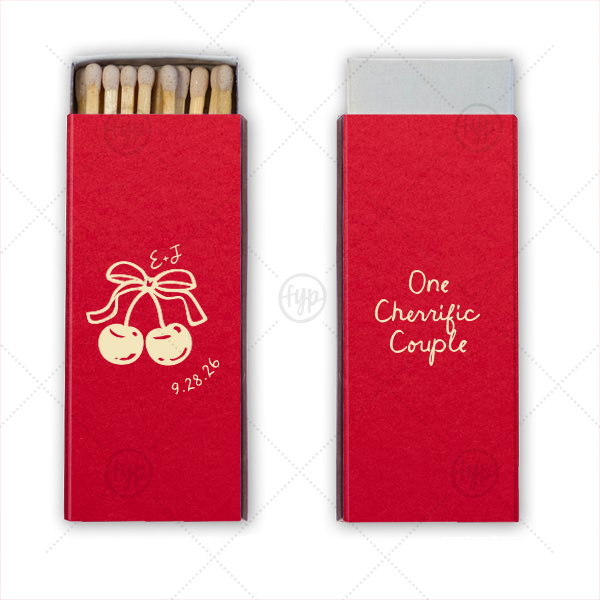 Cherry Couple Matchbox Candle Matchbox (Foil)