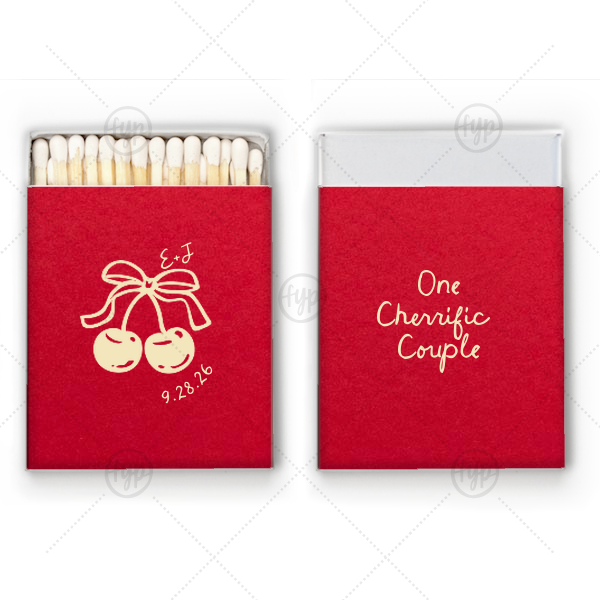 Cherry Couple Matchbox Square Matchbox (Foil)