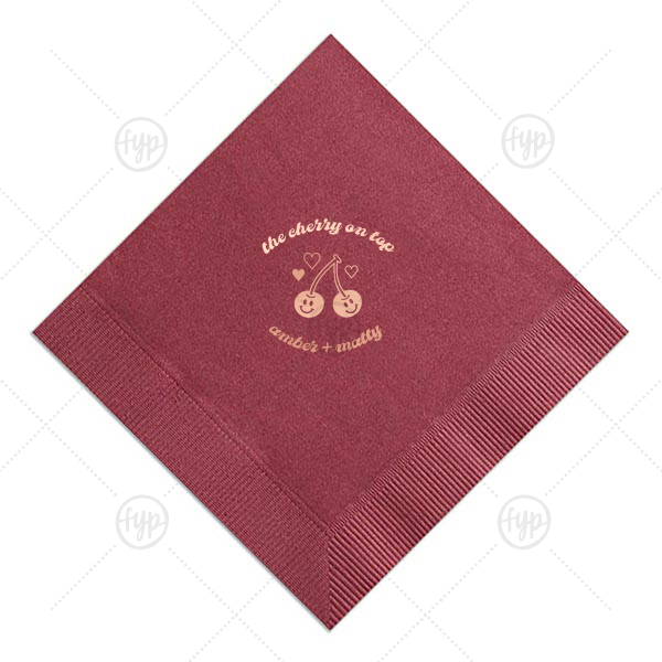 Cherry On Top Napkin Luncheon Napkin (Foil)
