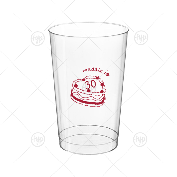 Cherry Cake Cup 14-oz. Hard Plastic Cup (Ink)