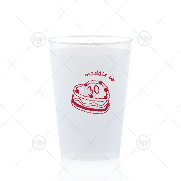 Cherry Cake Cup 12-oz. Frosted Cup (Ink)