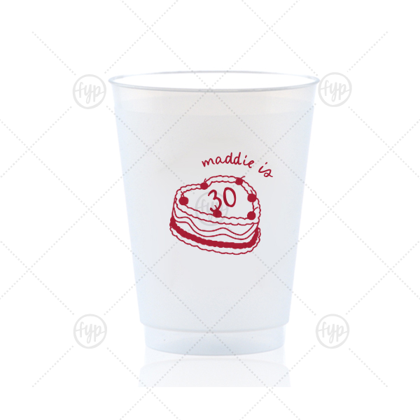 Cherry Cake Cup 16-oz. Frosted Cup (Ink)