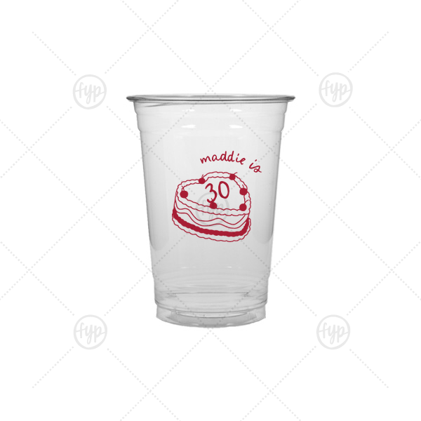 Cherry Cake Cup 10-oz. Soft Plastic Cup (Ink)