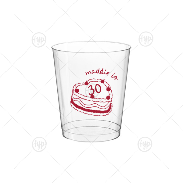Cherry Cake Cup 8-oz. Hard Plastic Cup (Ink)