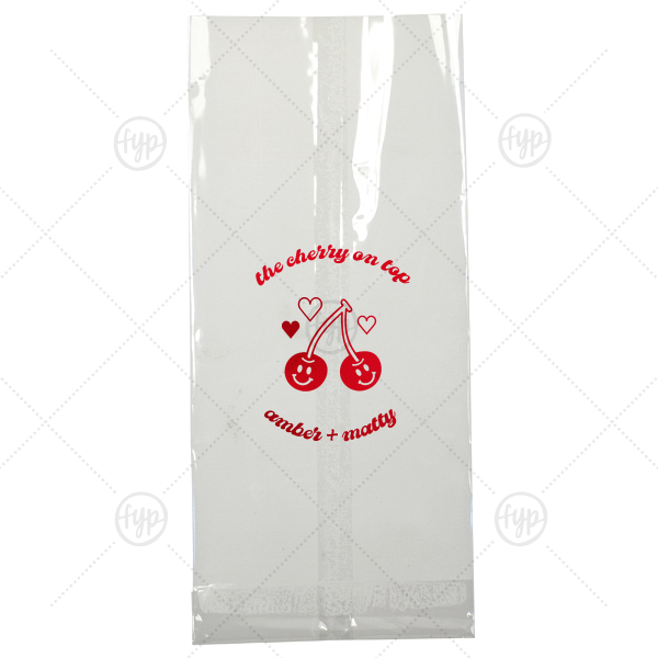 Cherry On Top Bag Large Cellophane Bag (Foil)