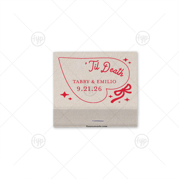 Til Death Heart Matchbook 30-Strike Matchbook (Foil)