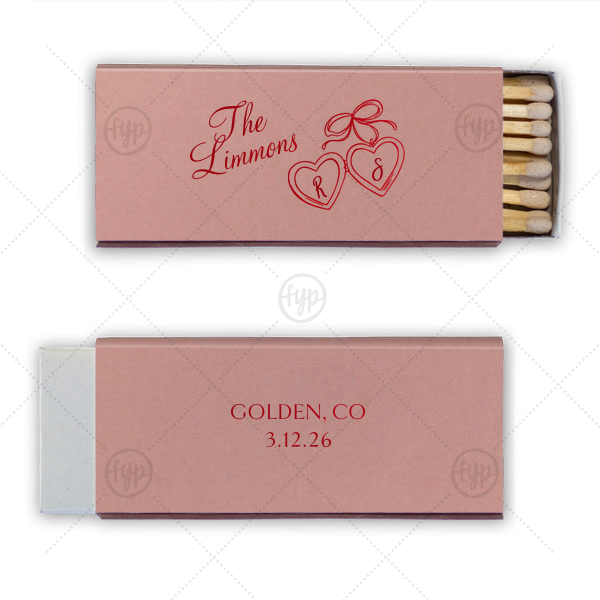 Heart Locket Matchbox Candle Matchbox (Foil)