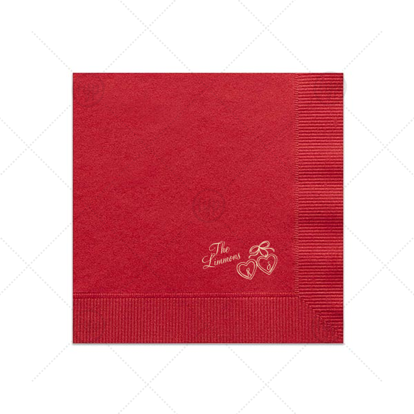 Heart Locket Napkin Luncheon Napkin (Foil)