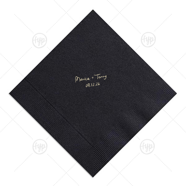 Handwritten Script Names Napkin Luncheon Napkin (Foil)