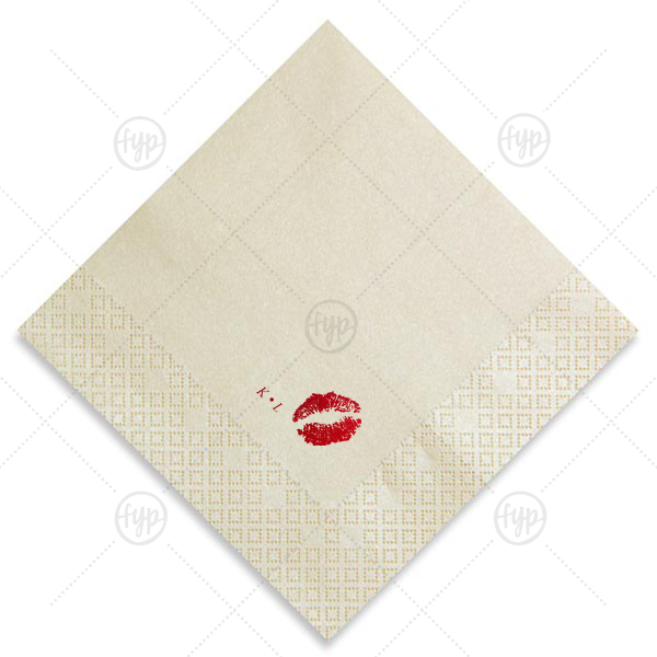 Lipstick Kiss Napkin Luncheon Napkin (Foil)