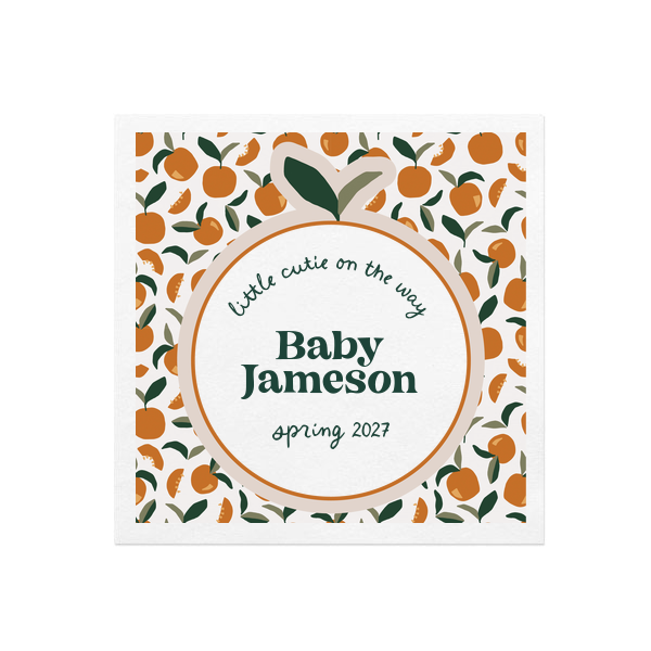 Orange Bunches Photo Napkin Luncheon Napkin (Photo)