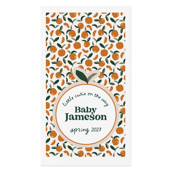 Orange Bunches Photo Napkin Paper Guest Towel (Photo)
