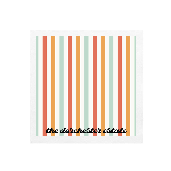 Groovy Stripes Photo Napkin Cocktail Napkin (Photo)