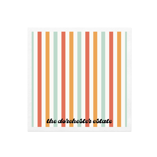 Groovy Stripes Photo Napkin Luncheon Napkin (Photo)
