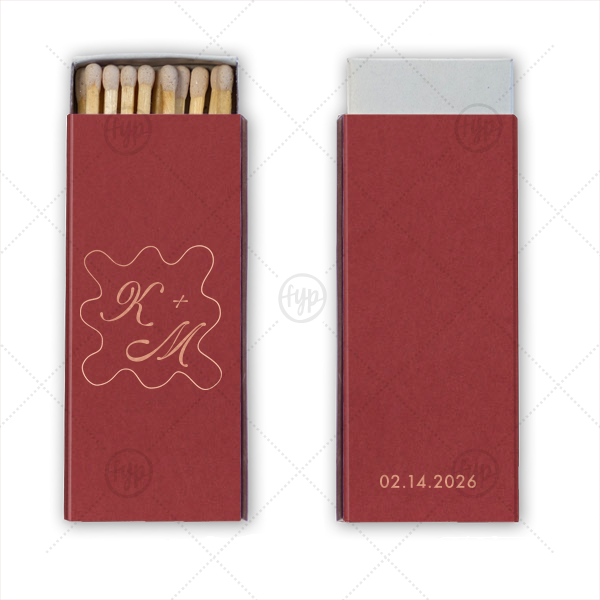 Chic Initials Matchbox Candle Matchbox (Foil)