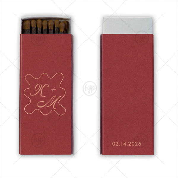 Chic Initials Matchbox Cigar Matchbox (Foil)