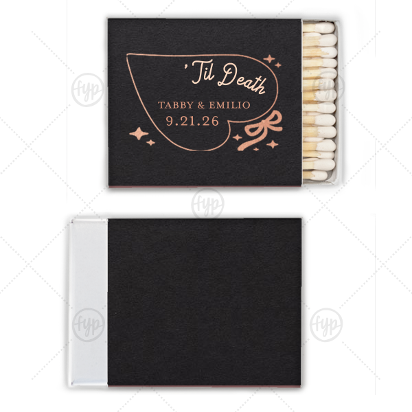 Til Death Heart Matchbox Square Matchbox (Foil)