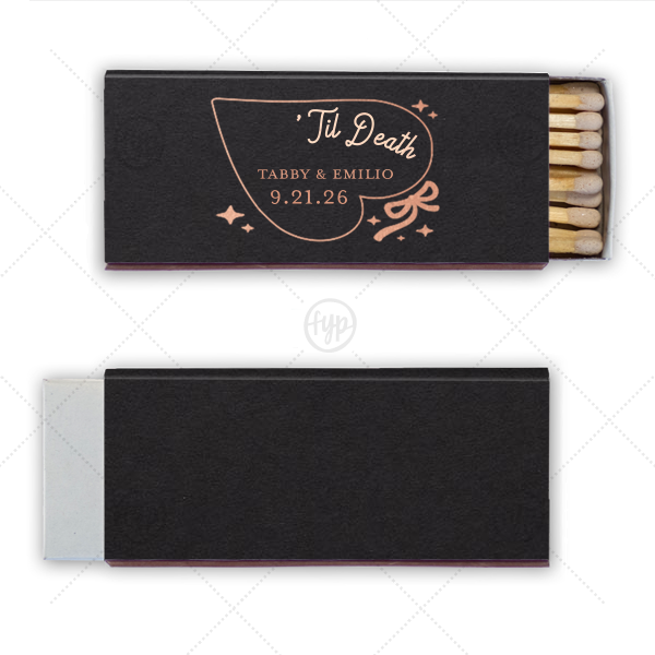 Til Death Heart Matchbox Candle Matchbox (Foil)