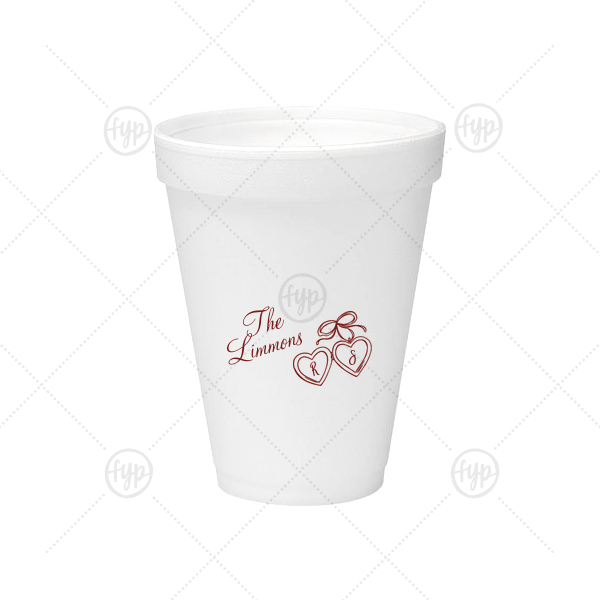 Heart Locket Cup 12-oz. Styrofoam Cup (Ink) 