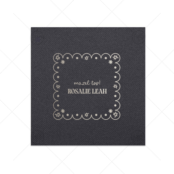 Star of David Frame Napkin Luncheon Napkin (Foil)