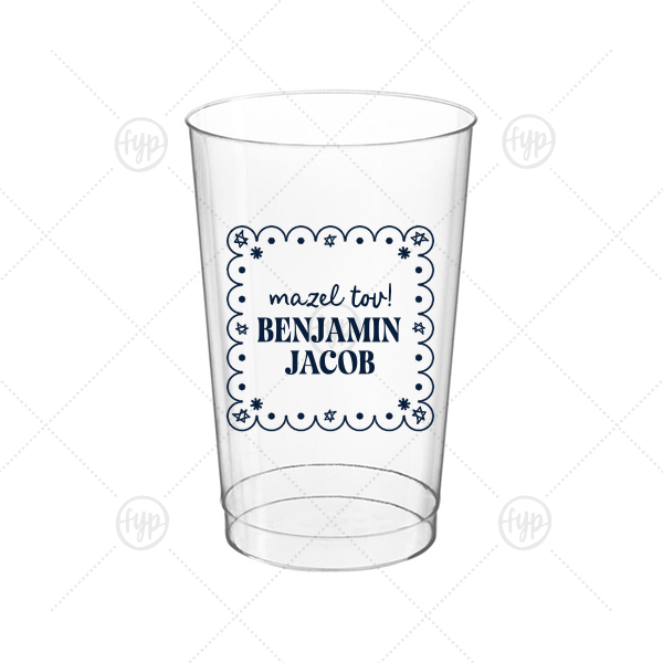 Star of David Frame Cup 12-oz. Hard Plastic Cup (Ink)