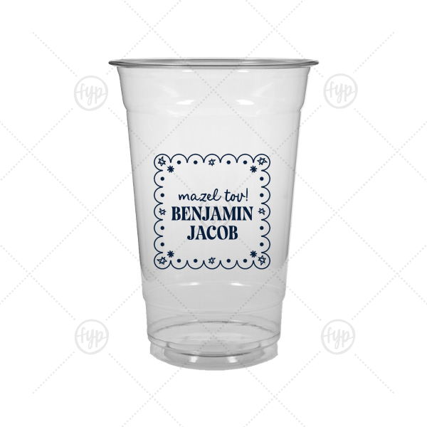 Star of David Frame Cup 20-oz. Soft Plastic Cup (Ink)