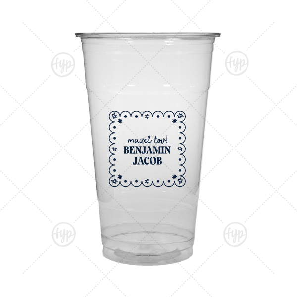 Star of David Frame Cup 24-oz. Soft Plastic Cup (Ink)