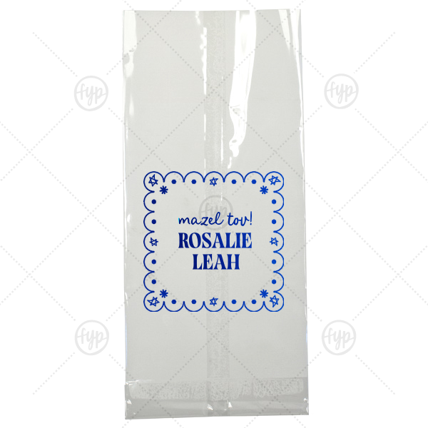 Star of David Frame Bag Large Cellophane Bag (Foil)