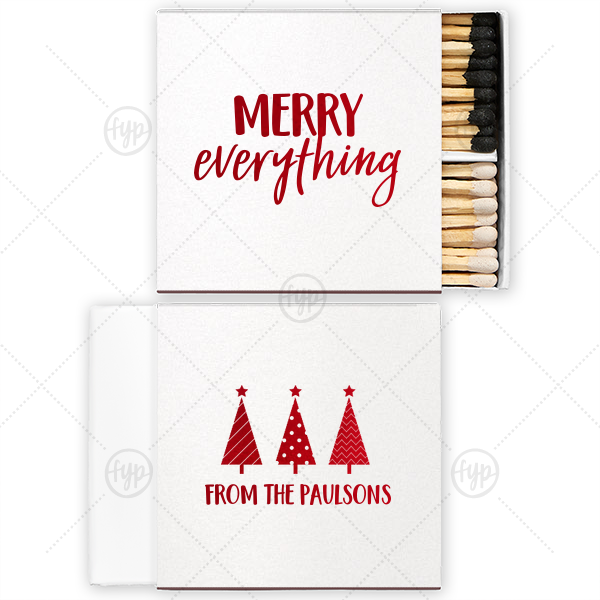 Merry Everything Match Two-Chamber Matchbox (Foil)