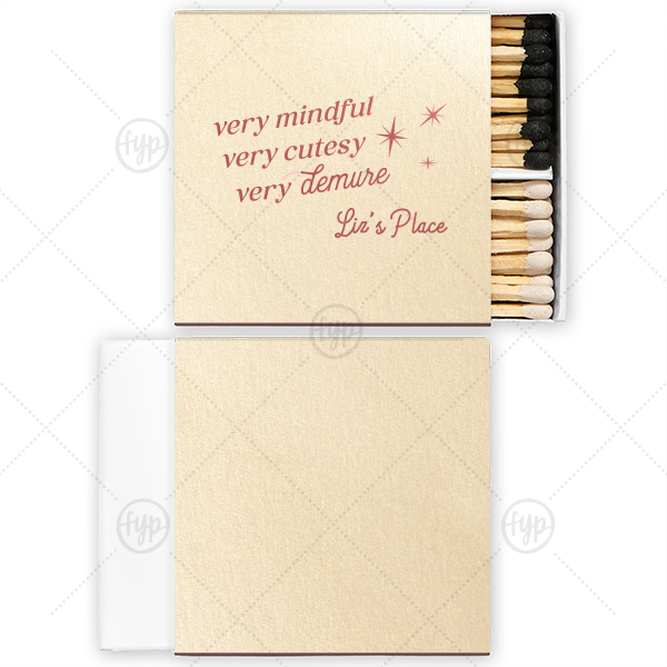 Very Demure Matches Two-Chamber Matchbox (Foil)