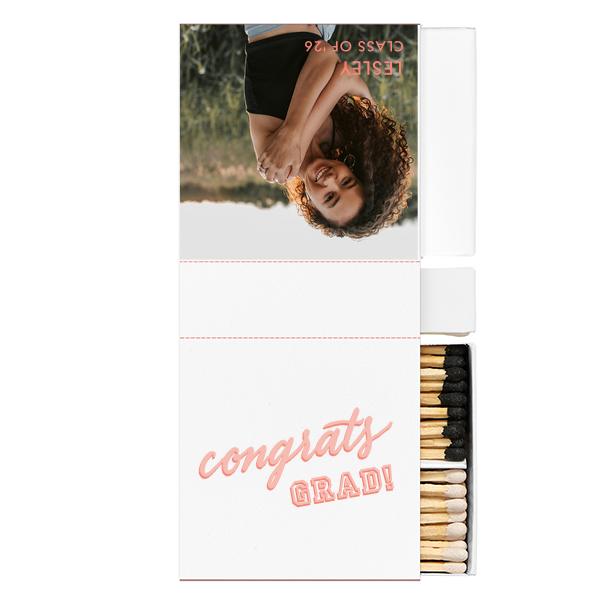 Congrats GRAD! Custom Photo Matchbox Two-Chamber Matchbox (Photo)
