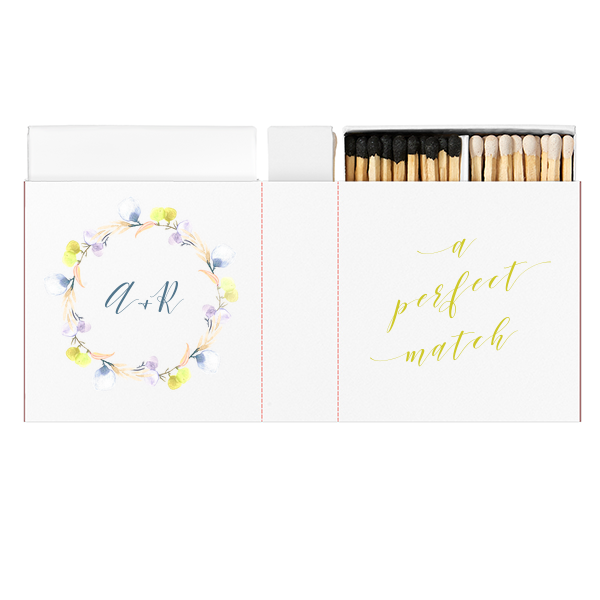 Bright Wreath Custom Photo Match Two-Chamber Matchbox (Photo)