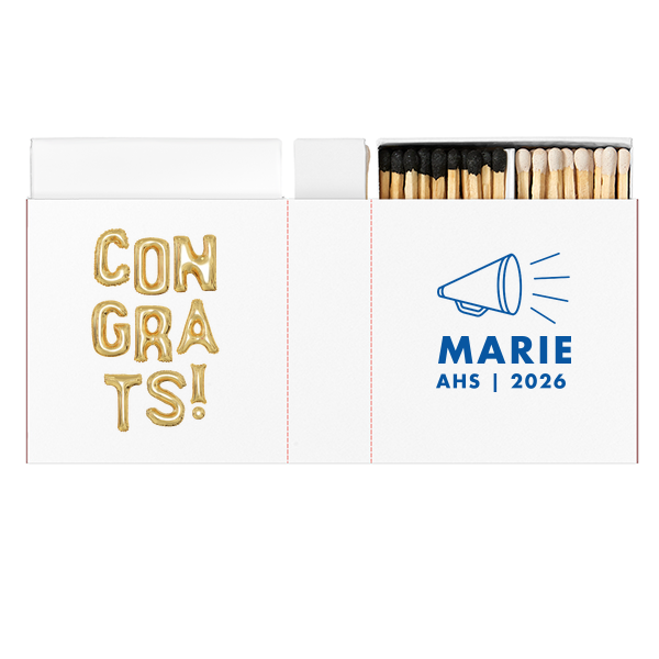 Mega Congrats! Grad Custom Photo Match Two-Chamber Matchbox (Photo)