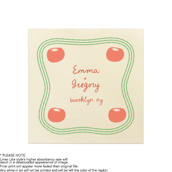 Heirloom Tomato Full Color Napkin Cocktail Napkin (Photo)