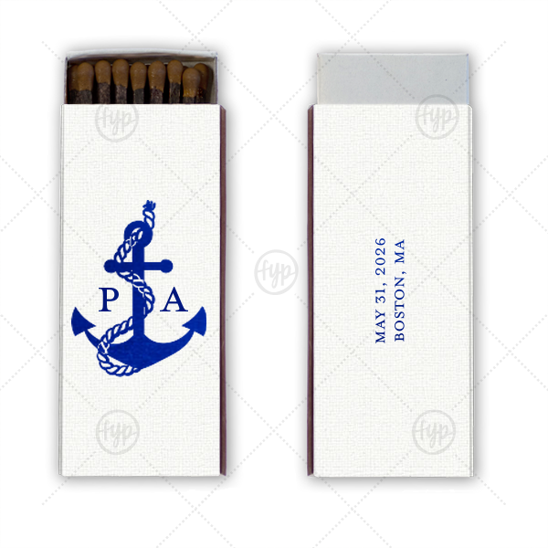 Anchor Nautical Nuptial Matchbox Cigar Matchbox (Foil)