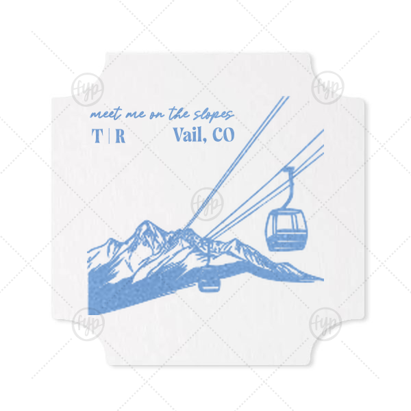 Meet Me At The Slopes Coaster Modern Coaster (Foil)