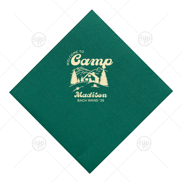Welcome to Camp Bachelorette Napkin Luncheon Napkin (Foil)