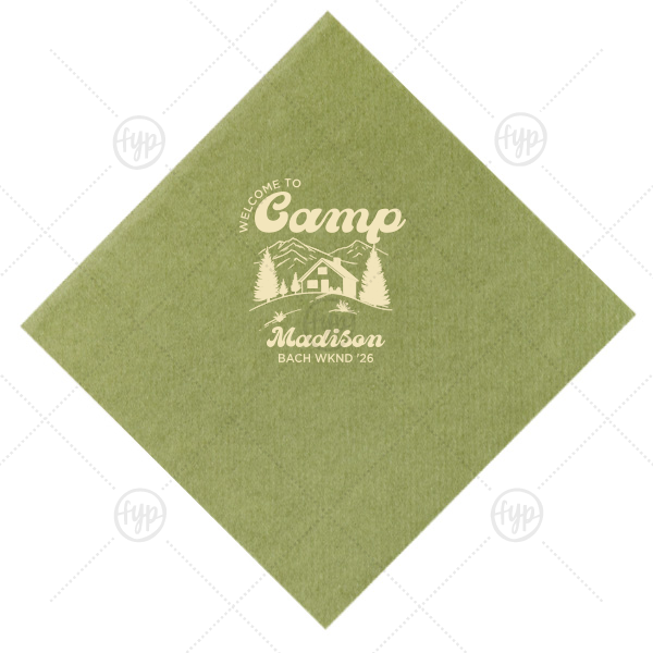 Welcome to Camp Bachelorette Napkin Luncheon Napkin (Foil)