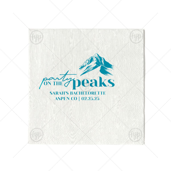Party On The Peaks Napkin Cocktail Napkin (Foil)