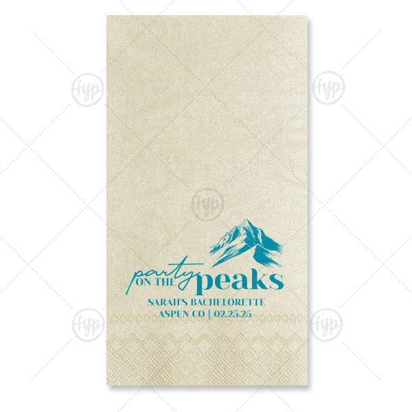 Party On The Peaks Napkin Guest Hand Towel (Foil)